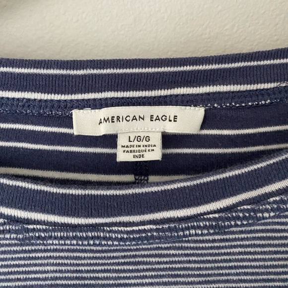 NWOT - American Eagle Outfitters - Navy and White Striped T-Shirt Dress - Picture 5 of 5